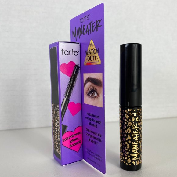 Tarte Maneater Voluptuous Mascara Volume Length Curl Double Duty Beauty Black - Picture 4 of 5